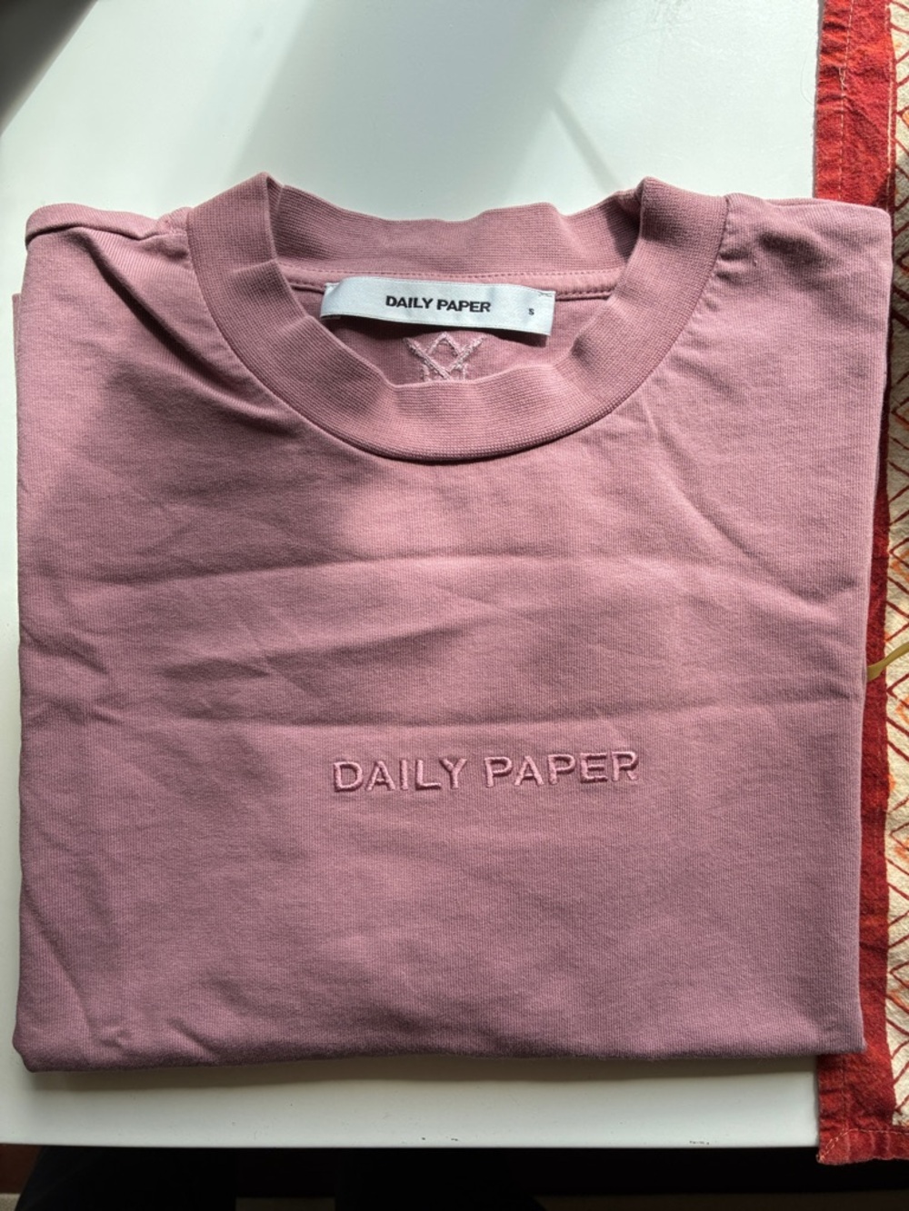 Daily Paper Crewneck T Shirt - Dusty Pink